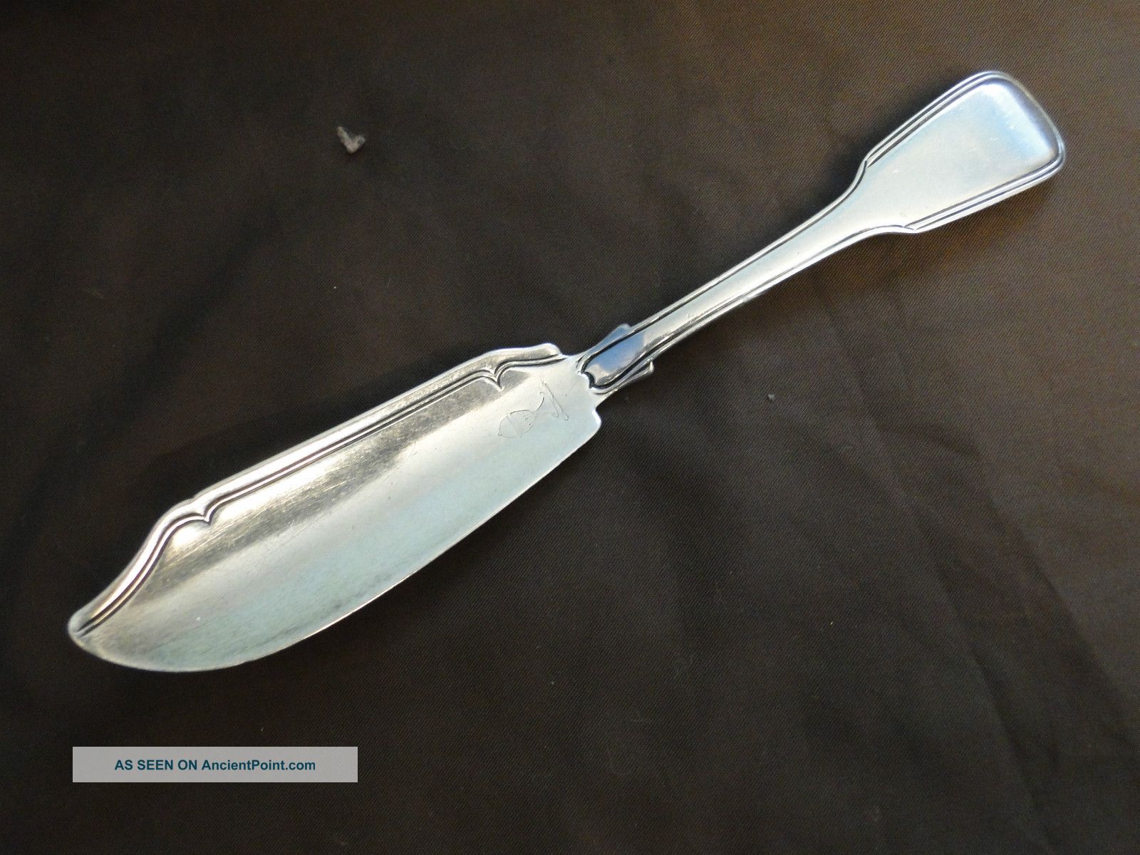 Fiddle & Thread Pattern Butter Knife Sterling Silver Made Inlondon 1816 Other photo