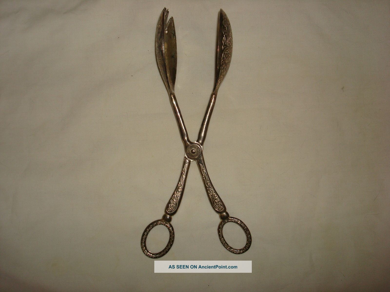 Unmarked Sterling Silverplate Ornatetongs Other photo