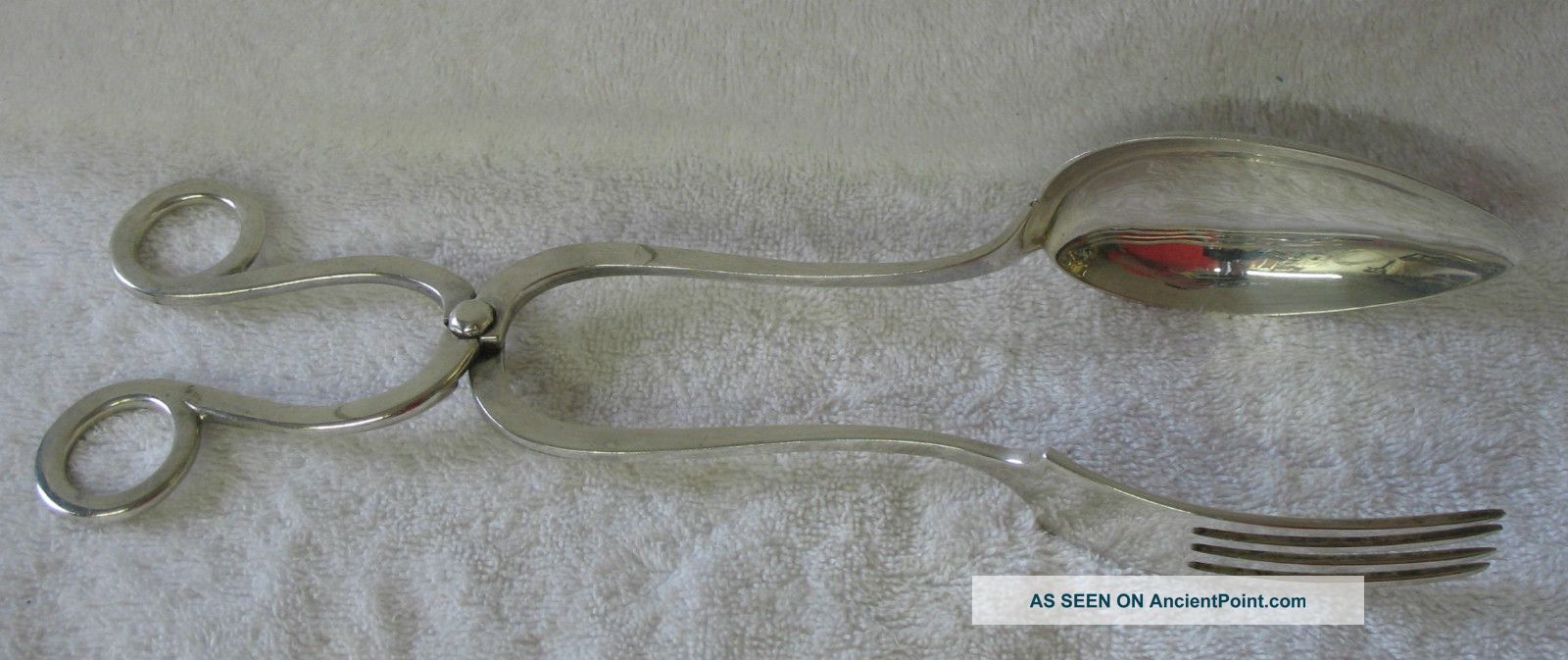 Knowles Antique Sterling Silver Salad Serving Tongs Fork Spoon Arts & Crafts Other photo
