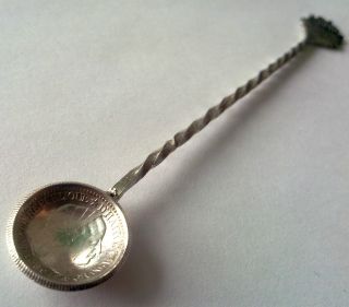 Rare Solid Silver 1894 Coin Spoon Haiti photo