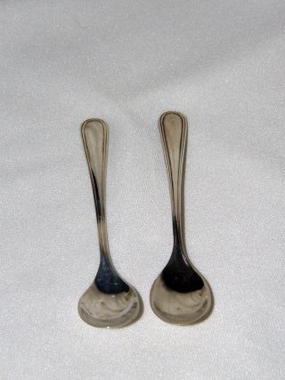 2 Webster Company Master Salt Spoons Sterling Antique Simple Pattern 1890 photo