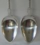 Duhme & Co Sterling Coin Silver Teaspoon Bright Cut Twisted Handle No 1 Set Of 2 Other photo 1