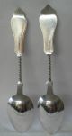 Duhme & Co Sterling Coin Silver Teaspoon Bright Cut Twisted Handle No 1 Set Of 2 Other photo 4
