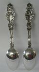 Lily Whiting Sterling Silver Teaspoon 5 ¾”l Set Of 2 C.  1902 A Other photo 5