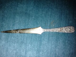Antique Sterling Silver S Kirk Reppouse Flowers Letter Opener photo