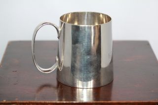 A Fine,  Silver Plated Half Pint Tankard,  Engraved With  N,  Thwaite ,  C1900. photo