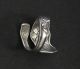 Wild Rose Spiral Sterling Silver Spoon Ring (rare) Other photo 2