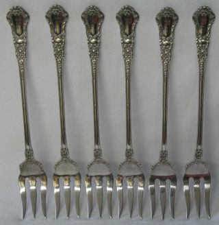 Gorham Old Baronial Sterling Silver Cocktail Forks Set Of 6 photo