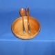 Vintage Sterling Silver & Wood Sald Set - Bowl W/ Matching Fork And Spoon Other photo 3