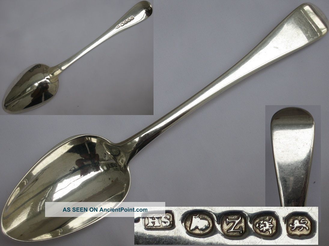 Antique George Iii Sterling Silver Table Spoon Solomon Houghan Of London. Other photo