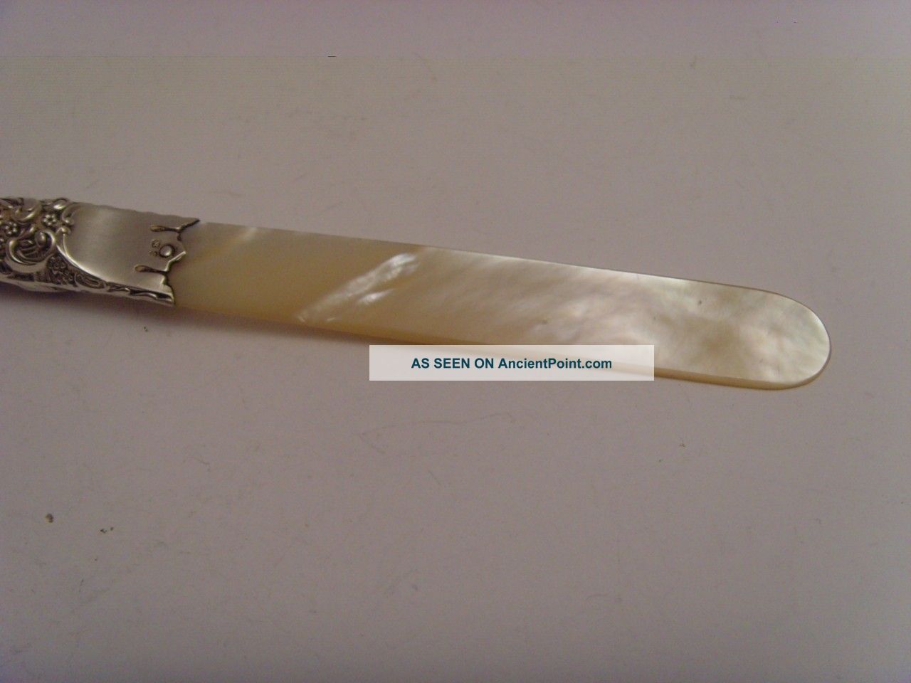 Superior Victorian Silver Letter Opener,  With Real Mother Of Pearl Opener Other photo