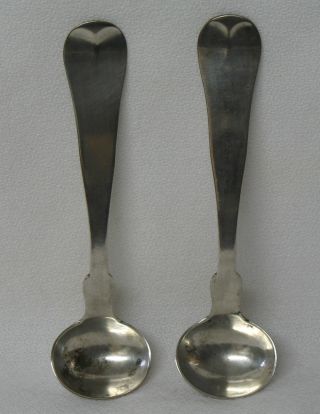 Mckay Spear & Brown Sterling Coin Silver Master Salt Spoon Set Of 2 photo