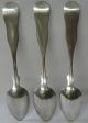 Thompson & Ranger Antique Coin Silver Teaspoon Set Of 3 Brattleboro Vt Other photo 1