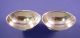 Pair Of English Victorian Sterling & Cobalt Master Salts Other photo 2