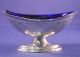 Pair Of English Victorian Sterling & Cobalt Master Salts Other photo 3