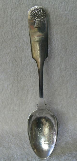Sheaf Of Wheat Durgin Sterling Silver Teaspoon Mono - Mother photo