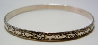 Sterling Silver Round Bangle Bracelet photo