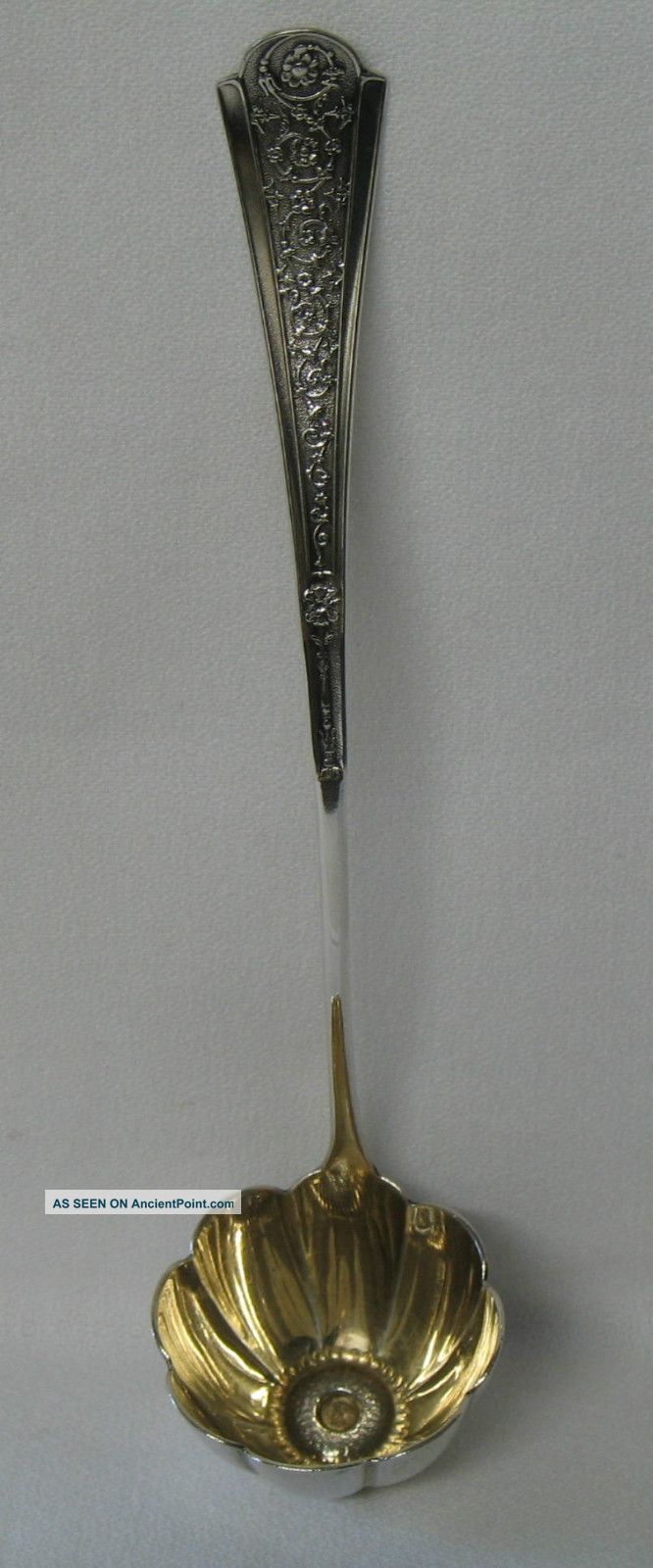 Gorham Floral C.  1865 Sterling Silver Sauce Ladle Figural Daisy Aesthetic Other photo