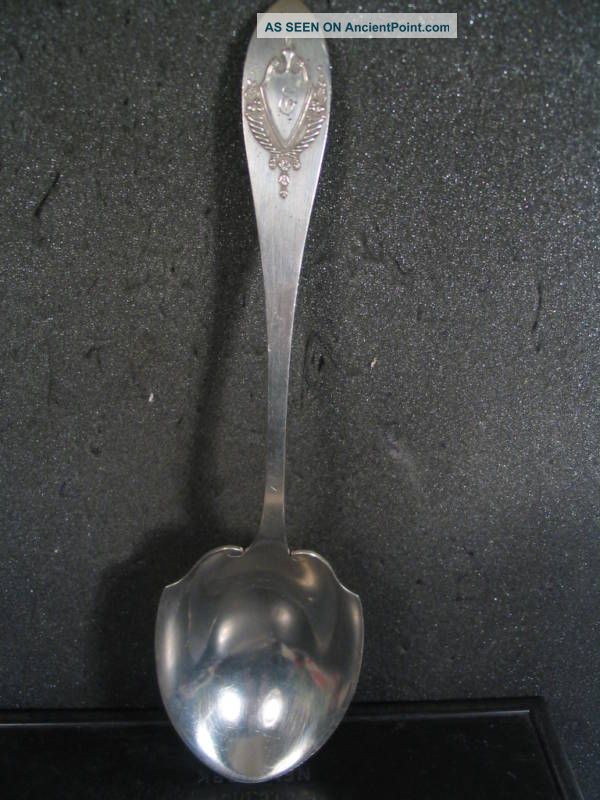 Sterling Lunt Mount Vernon Serving Spoon Mono E 9 1/4 