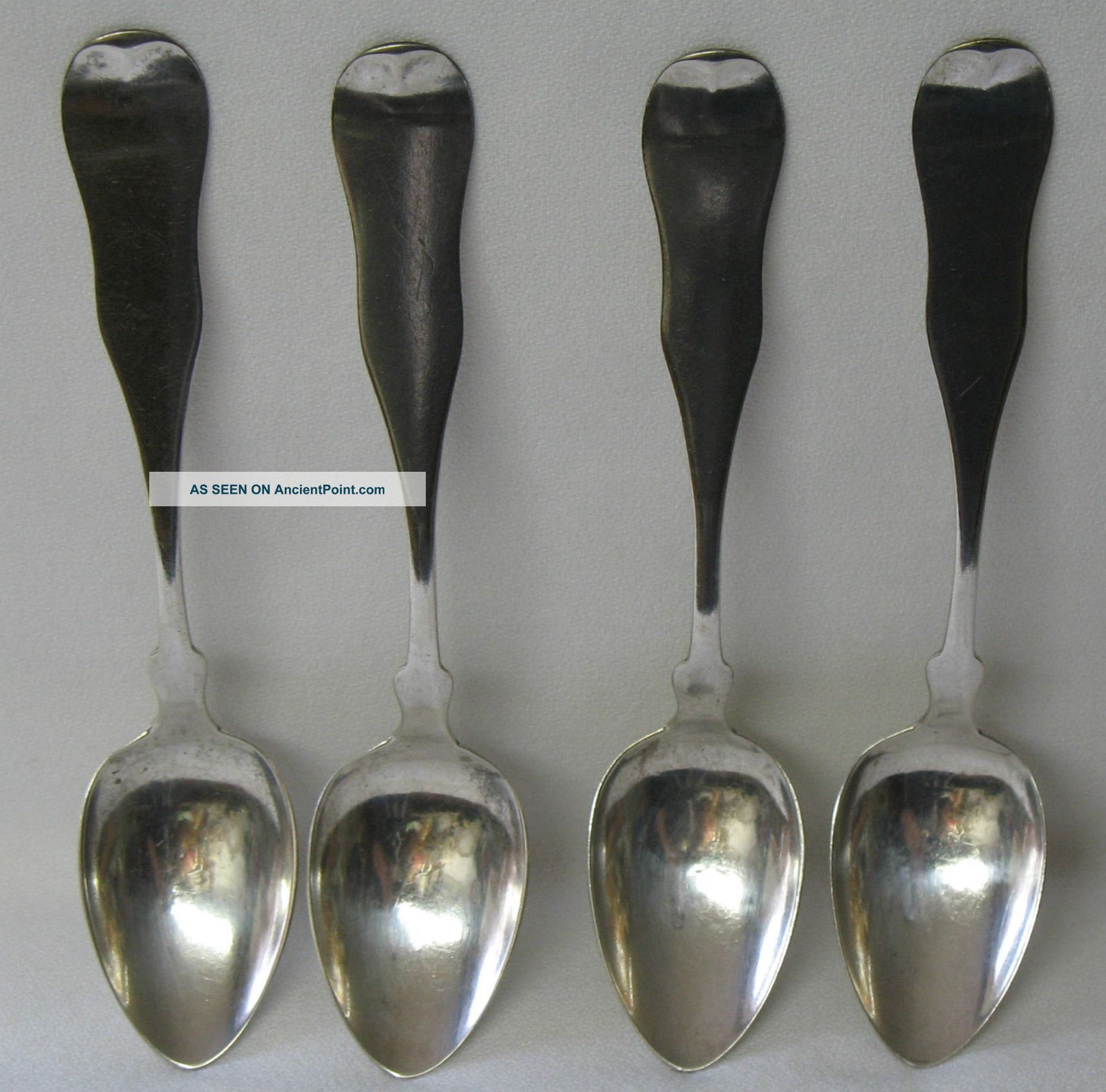 James Edgar Brinsmaid Antique Coin Silver Teaspoon Burlington Vt Set Of 4 Other photo