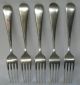 Rose Repousse Stieff Sterling Silver Fork 6 7/8” Set Of 5 Other photo 1