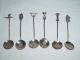 Vintage Set Of {6} Sterling Silver Japanese Bamboo Tea Dessert Spoons Other photo 2
