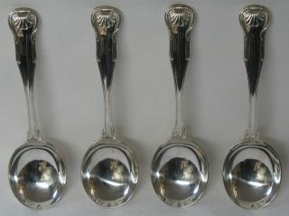 King Kirk Sterling Bouillon Spoon Set Of 4 1932 - 1961 photo