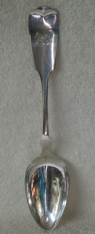R & W Wilson American Coin Silver Tablespoon Serving Spoon Llw photo