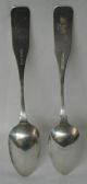 Nathan Storrs Colonial Coin Silver Coffin End Teaspoon Set Of 2 1791 - 1833 Other photo 6