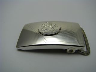 A Vintage Sterling Silver Belt Buckle By Hayward Ca1940s Excellent photo