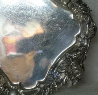 Frank Smith Aesthetic Sterling Silver Card Tray Floral Naturalistic No Mono photo