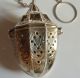 Antique Webster Sterling Silver Tea Ball Strainer And Chain Other photo 7