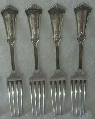 Humbolt Wood And Hughes Sterling Silver Dinner Fork Set Of 4 photo