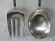 Lunt William & Mary Sterling Silver Salad Serving Set Fork Spoon Treasure Other photo 1