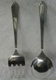 Lunt William & Mary Sterling Silver Salad Serving Set Fork Spoon Treasure Other photo 3