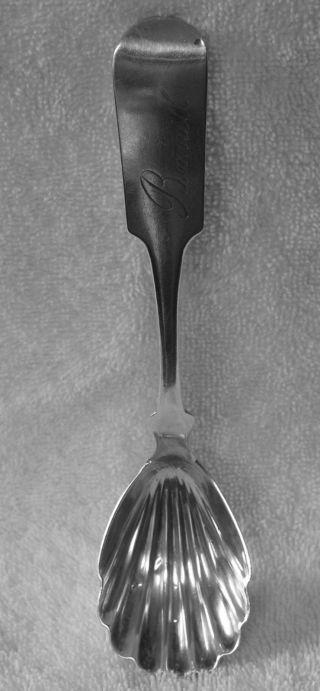 Richard Smith Sterling Silver Sugar Shell Spoon Newark New Jersey Bonnell photo