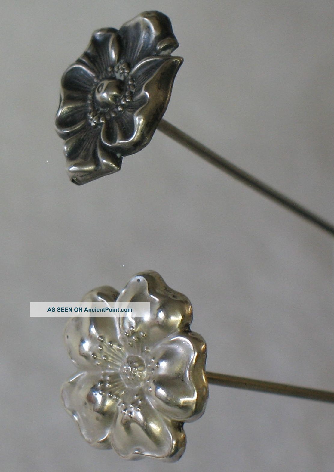 Sterling Silver Flower Hatpin Set Of 2 Other photo