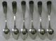 A G Peck Antique Coin Silver Teaspoon Set Of 6 Ohio Fiddle Other photo 5