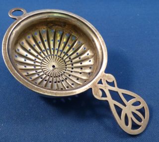 Sterling Pierced Handle Tea Strainer By Webster photo