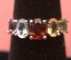 Sterling Silver And Gemstones - Bracelet,  Ring And Earrings Set - Thailand Other photo 3