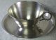 Whiting Mfg.  Company Sterling Silver Cup And Saucer 3 - D Leaf Brite Cut C 1871 Other photo 1