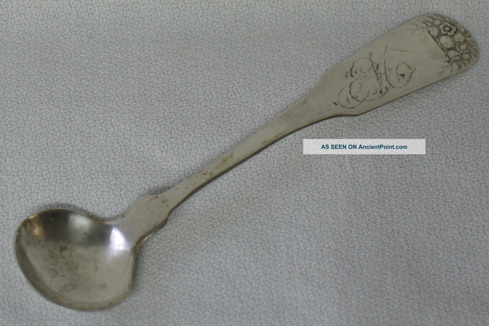 Everard Benjamin & Co New Haven Ct 1830 - 40 American Coin Silver Salt Spoon Other photo