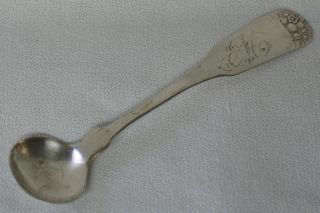 Everard Benjamin & Co New Haven Ct 1830 - 40 American Coin Silver Salt Spoon photo