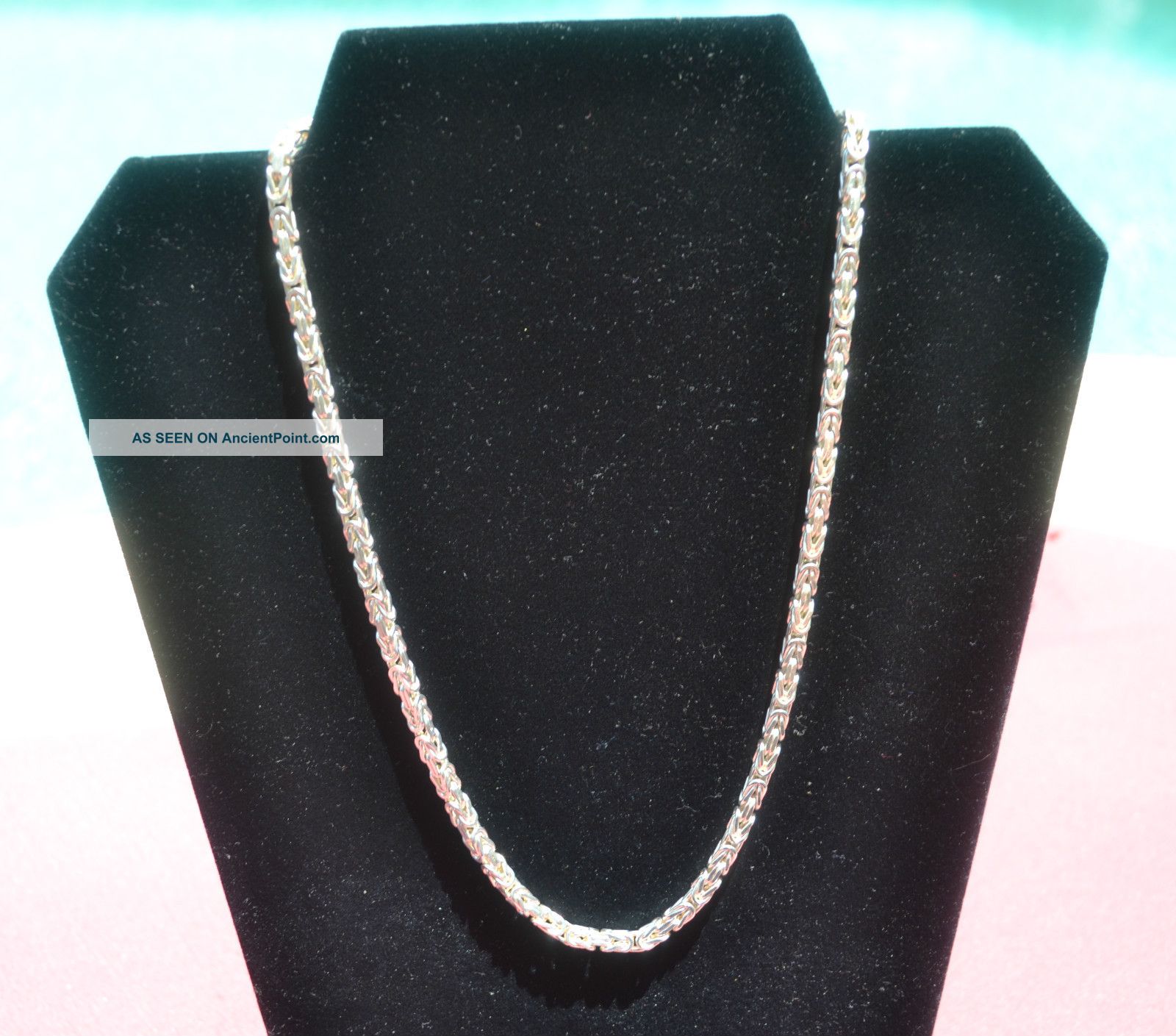 Sterling Silver Necklace - Bali Style Chain - Milor - Italy - (19 3/4 Inches) Other photo