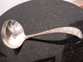 Sterling Silver 925 Stieff Medium Sized Ladle Forget Me Not Pattern 6.  25 
