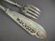 Antique Wilkinson Sterling Silver Fish Serving Meat Fork & Knife Set W/case Other photo 8