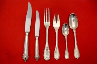 Elysee By Puiforcat Sterling Silver Flatware Set Service French France photo