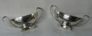 Arthur Stone Sterling Silver Open Salt Cellar Boat Set Of 2 David Carlson photo