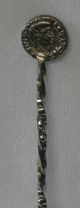 Gorham Sterling Silver Pickle Fork Twisted Handle Old Coin Design 1885 No.  6 - Sf Other photo 1