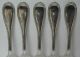 Crosby Morse & Foss Solid Sterling Silver Fork Beaded Set Of 5 Other photo 2